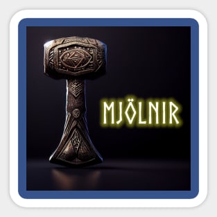 Mighty Mjolnir Thor Hammer Norse Sticker